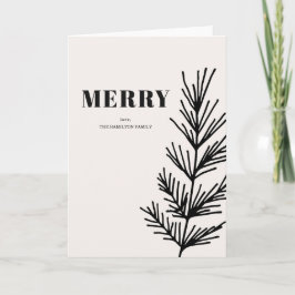 Cartão De Festividades Grande Feliz e Folhas