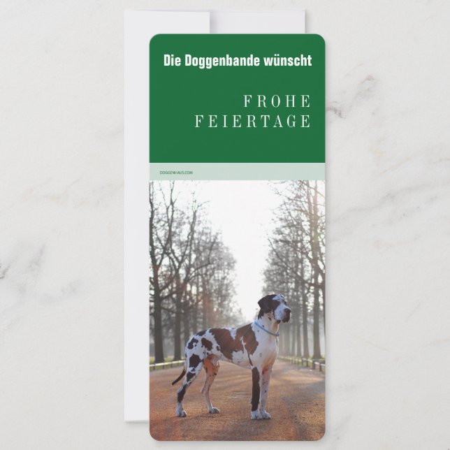 Cartão De Festividades Grande Natal de Dane (Frente)