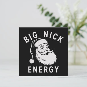 Cartão De Festividades Grande Nick Energia Natal Divertido Papai Noel Gor