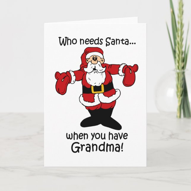 Cartão De Festividades Grandma Christmas card (Frente)