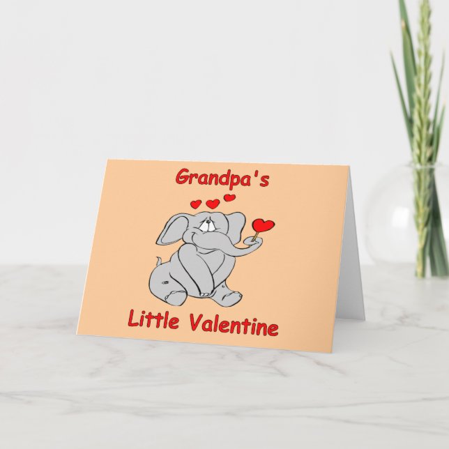 Cartão De Festividades Grandpa's Little Valentine (Frente)