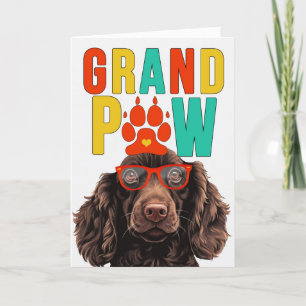 Cartão De Festividades GrandPAW Boykin Spaniel GrandDOG Dia dos Avós