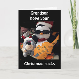 CARTÃO DE FESTIVIDADES GRANDSON-H0PE Y0UR CHRITMAS "R0CKS"