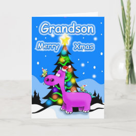 Cartão De Festividades grandson merry christmas