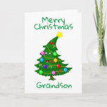 Cartão De Festividades GRANDSON-YOU "LIGHT UP" our CHRISTMAS<br><div class="desc">TO "GRANDSON"--- YOUR GRANDSON IS SO "SPECIAL" HE "LIGHTS UP THE ENTIRE HOLIDAY SEASON !!!! THANKS "YOU" FOR STOPPING BY 1 OF MY 8 STORES AND HAVE A VERY MERRY CHRISTMAS!!!!</div>