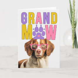 Cartão De Festividades GranMAW Brittany Spaniel GrandDOG Grandparents Day