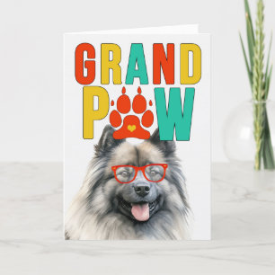 Cartão De Festividades GranPAW Keeshond Dog Engraçado Dia dos Avós
