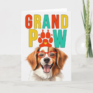 Cartão De Festividades GranPAW Kooikerhondje DOG Dia dos Avós Engraçado