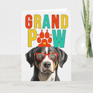 Cartão De Festividades GranPAW Swiss Mountain Dog Dia dos Avós Engraçado