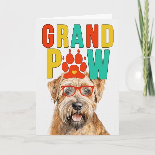 Cartão De Festividades GranPAW Wheaten Terrier Dog Engraçado Dia dos Avós (Frente)