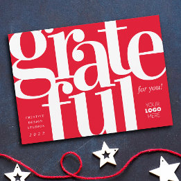 Cartão De Festividades Grateful Red Bright