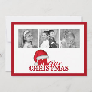 Cartão De Festividades Grátis Red Papai Noel Simples Diversão 3 Foto