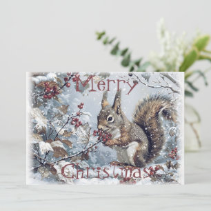 Cartão De Festividades Grátis Squirrel de inverno