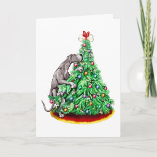 Cartão De Festividades Great Dane Christmas Reach Goals Black UC