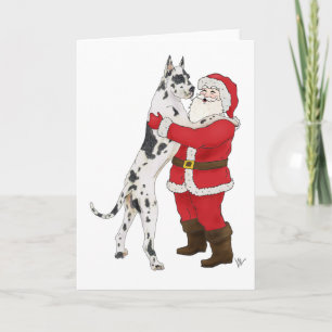 Cartão De Festividades Great Dane Jowly Christmas Greeting