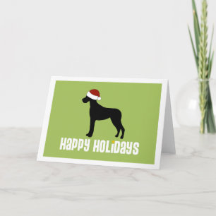 Cartão De Festividades Great Dane Santa Hat