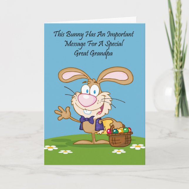 Cartão De Festividades Great Grandpa Jelly Bean Humor Easter Card (Frente)