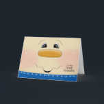 Cartão De Festividades Great Grandson Christmas Happy Snowman Face<br><div class="desc">Send a sweet Christmas greeting to a special Great Grandson with this close up of a happy Snowman face. Perfect Christmas card for a young grandson. Partial graphic courtesy of Trina Clark.</div>