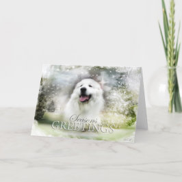 Cartão De Festividades Great Pyrenees Holiday/Seasons Card