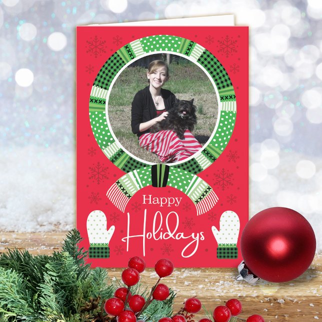 Cartão De Festividades Green Buffalo verifica a felicidade das fotos (Criador carregado)