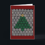 Cartão De Festividades Green shotgun shell tree Christmas Card<br><div class="desc">Green shell tree Gold Star</div>