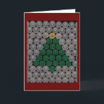 Cartão De Festividades Green shotgun shell tree Christmas Card<br><div class="desc">Green shell tree Gold Star</div>