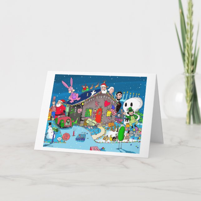 Cartão De Festividades Green Weenii "Seasonal Disorder" Greeting Card (Frente)