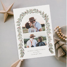 Greenery Arch Modern Script 2 Foto Natal