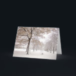 Cartão De Festividades Greenwich Park in winter<br><div class="desc">Greenwich Park in winter under snowfall</div>