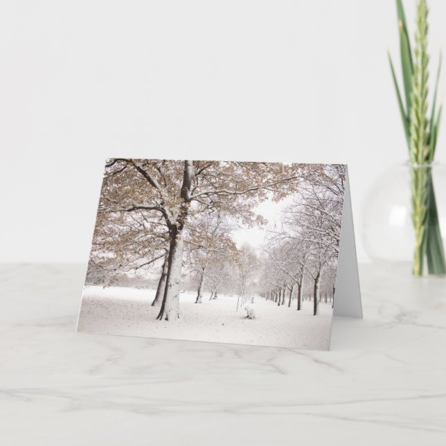 Cartão De Festividades Greenwich Park in winter (Frente)