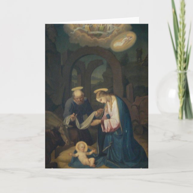 Cartão De Festividades Greeting Card (Blank/Custom): Birth of Christ (Frente)