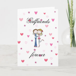 Cartão De Festividades Greetings Card - Girlfriends forever