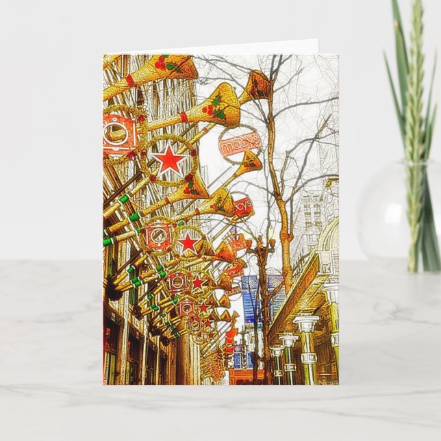 Cartão De Festividades Greetings from Chicago (Frente)