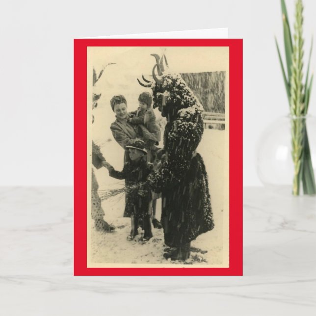 Cartão De Festividades Greetings from Krampus! (Frente)