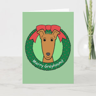 Cartão De Festividades Greyhound Christmas