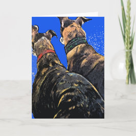 Cartão De Festividades Greyhound Christmas