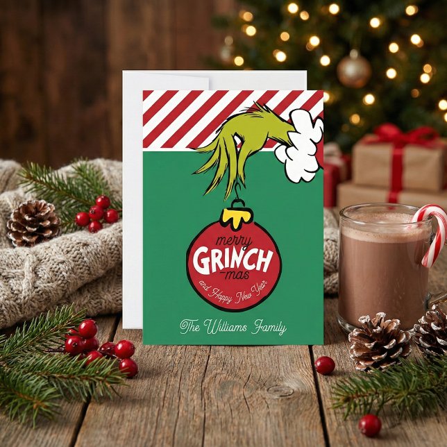 Cartão De Festividades Grinch | Personalized Ornament (Criador carregado)