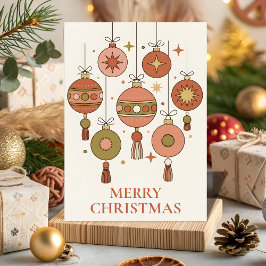 Cartão De Festividades Groovy Boho Ornament Christmas