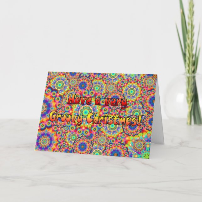 Cartão De Festividades Groovy Christmas (Frente)