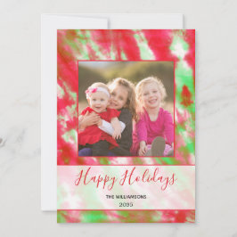 Cartão De Festividades Groovy Watercolor Tie Dye Modern Boho Hippie Foto