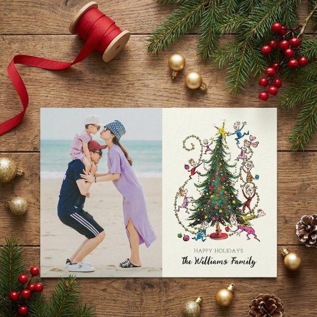 Cartão De Festividades Grpolegadas clássico | Foto de Natal (Criador carregado)