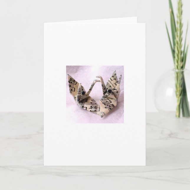 Cartão De Festividades Gruas de Paz de Música (Frente)