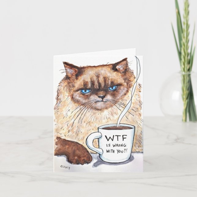 Cartão De Festividades Grumpy Cat card (Frente)