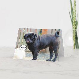 Cartão De Festividades Grumpy Pug Valentine's Day Card