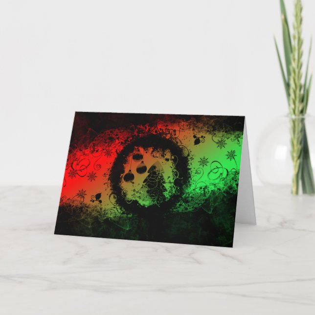 Cartão De Festividades Grunge Christmas (Frente)