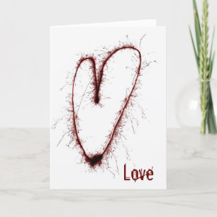 Cartão De Festividades Grunge Love Heart Card