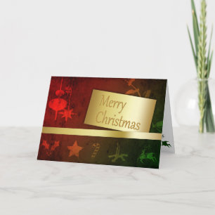Cartão De Festividades Grungy Vintage Gold Christmas