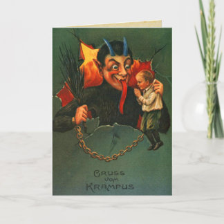 Cartão De Festividades Gruss Vom Krampus Christmas
