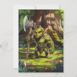 Cartão De Festividades Guardião goblin da floresta.