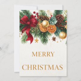 Cartão De Festividades Guarlanda Festiva de Natal Feliz Natal Férias